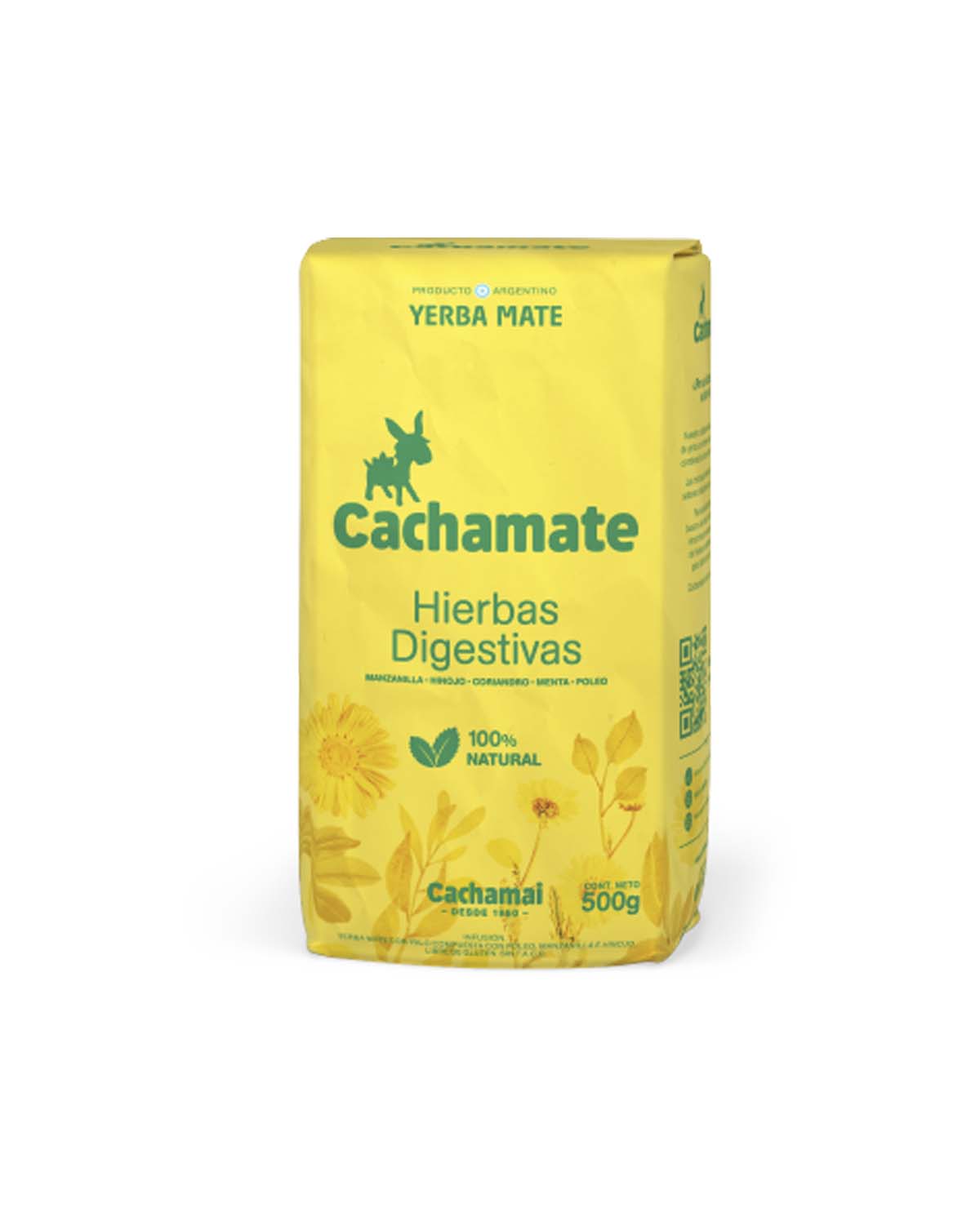 Yerba Mate Cachamate Hierbas Digestivas Amarilla x 500 Gr